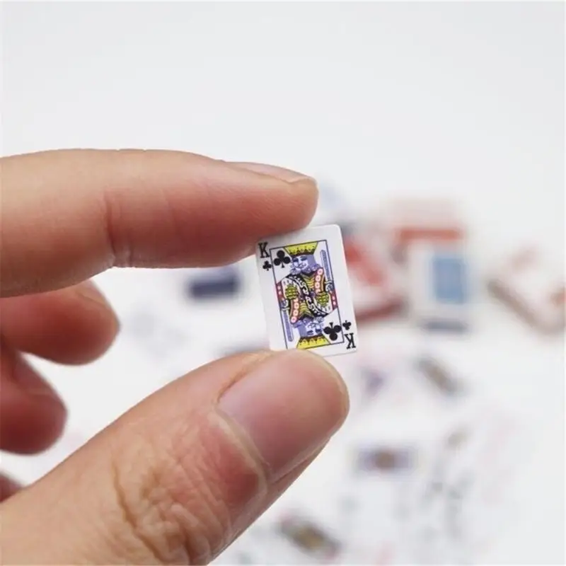 Toy Environmental Friendly Compact Miniature Playing Cards Game Relieve Stress Three-dimensional Dollhouse Decoration Mini Toys