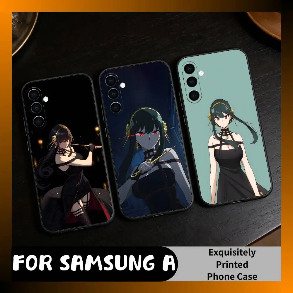 

Waifu Y-YOR Killer Spy Family Phone Case For Samsung Galaxy A73,A72,A71,A70,A52,A51 Others Soft Black Cover
