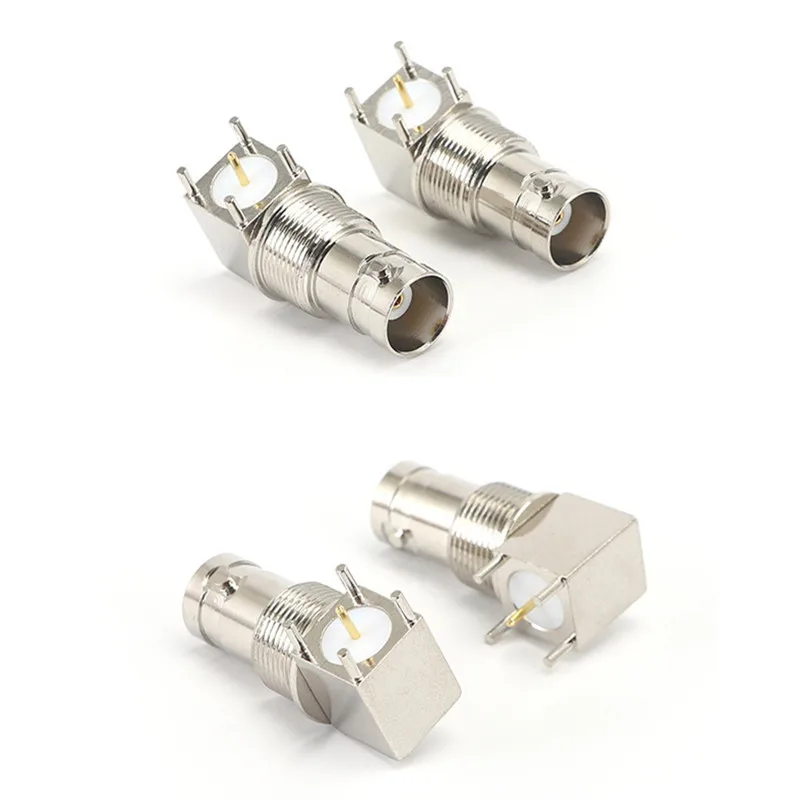

50PCS All Copper BNC-KWE 29.5MM 50ohm BNC Female Socket Seat Curved Legs 90 Degrees