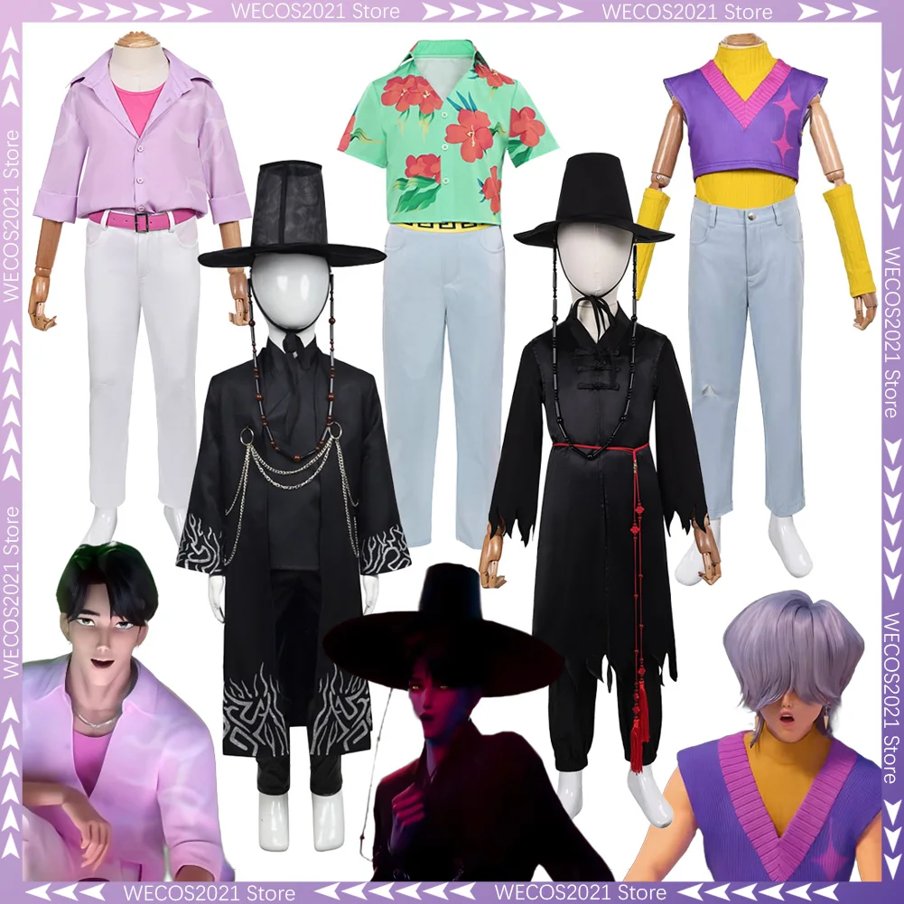 

2025 Movie Demon Hunter of KPop Saja Boys Jinu Cosplay Fantasy Boys Singing Suits Costume Disguise Teen 6 to 14 Years Outfits
