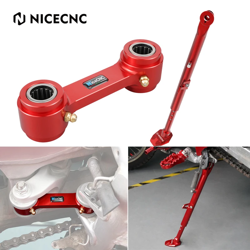 

NICECNC For Honda XR650L XR 650L XR 650 L 1993-2024 2023 Aluminum Adjustable Kickstand Side Stand & 1.18in/30mm Lowering Link