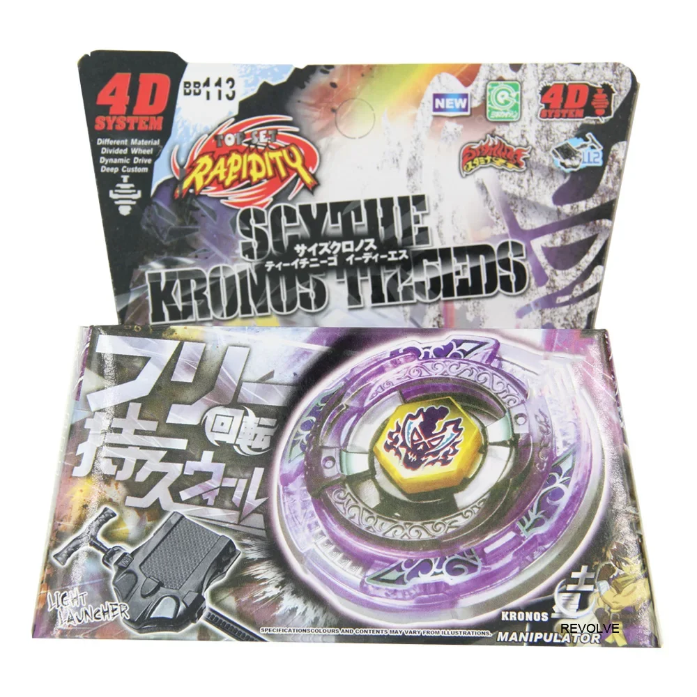 SPINNING TOP METAL FUSION BB113 4D SCYTHE KRONOS T125EDS With LAUNCHER PACK For Children Toys