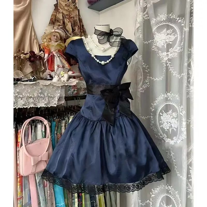 Vestido elegante Vintage Hepburn Sexy para mujer, vestidos de fiesta ajustados Retro dulces de verano, traje gótico con cuello colgante a la moda, nuevo diseño 2025