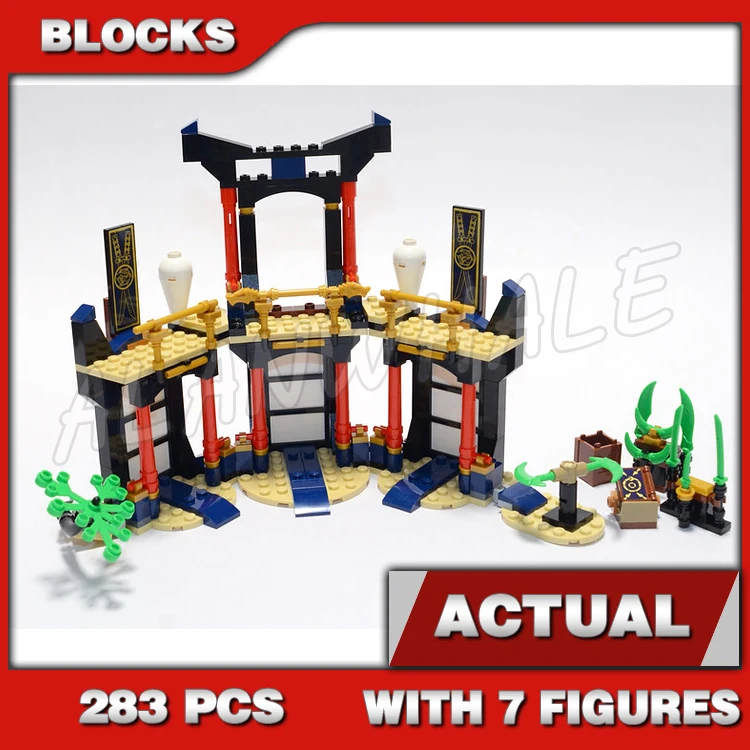 283pcs Shinobi Legacy Tournament of Elements Temple Battle Platform Masters 70111 Building Blocks Toys Compatible With Model