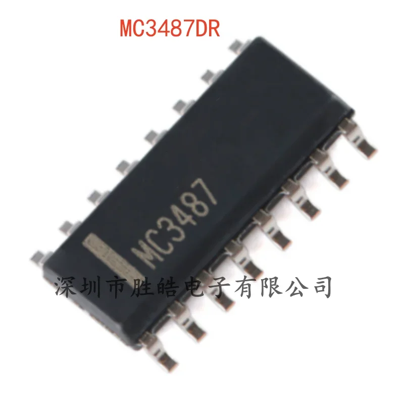 

(10PCS) NEW MC3487DR MC3487 Four-Way Differential Line Driver Chip SOIC-16 MC3487DR Integrated Circuit