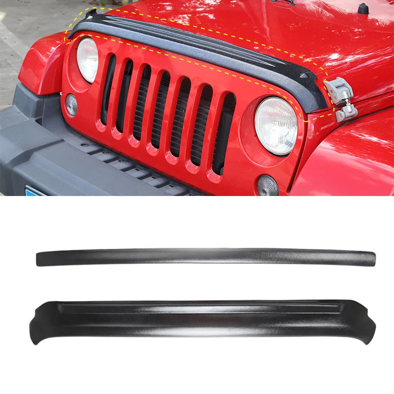 

1pc Car Grille Engine Sand Stone Block Wind Air Deflector Shield Cover Accessories for Jeep Wrangler JK 2007-2017