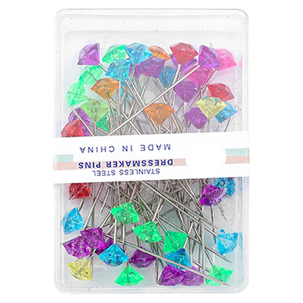 Achieve Precision Stitching with Extra Long Sewing Pins 50Pcs Straight Stitching Needles Sturdy Plastic + Metal Design