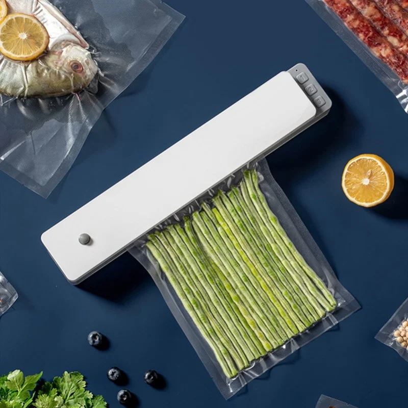 

Vacuum Sealer For Food Household Small Portable Plastic Bag Automatic Sealing Machine White/Green