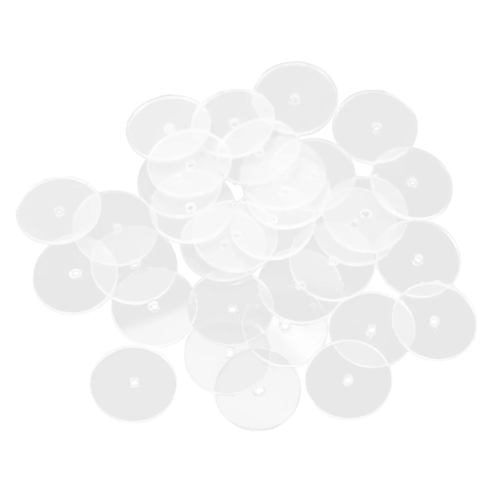 50 Pcs Earring Gasket Heavy Support Backs Clear Disc Pads Backings Accessories Stud Earrings Flat for Studs Large Women's