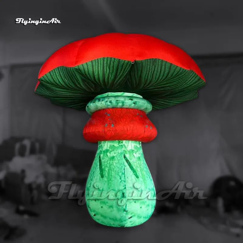 

Personalized Various Large Inflatable Mushroom Air Blow Up Landscape Plant Model With LED Light For Outdoor Party Decoration