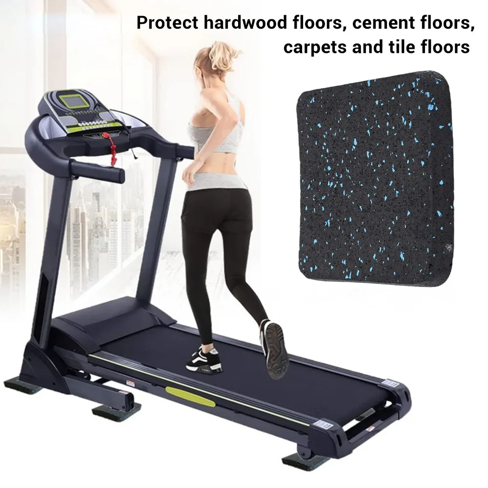 8pcs Two-Layer Composite Treadmill Mats High Density Noise Reduction Exercise Equipment Mats Prevent Vibration Thicken