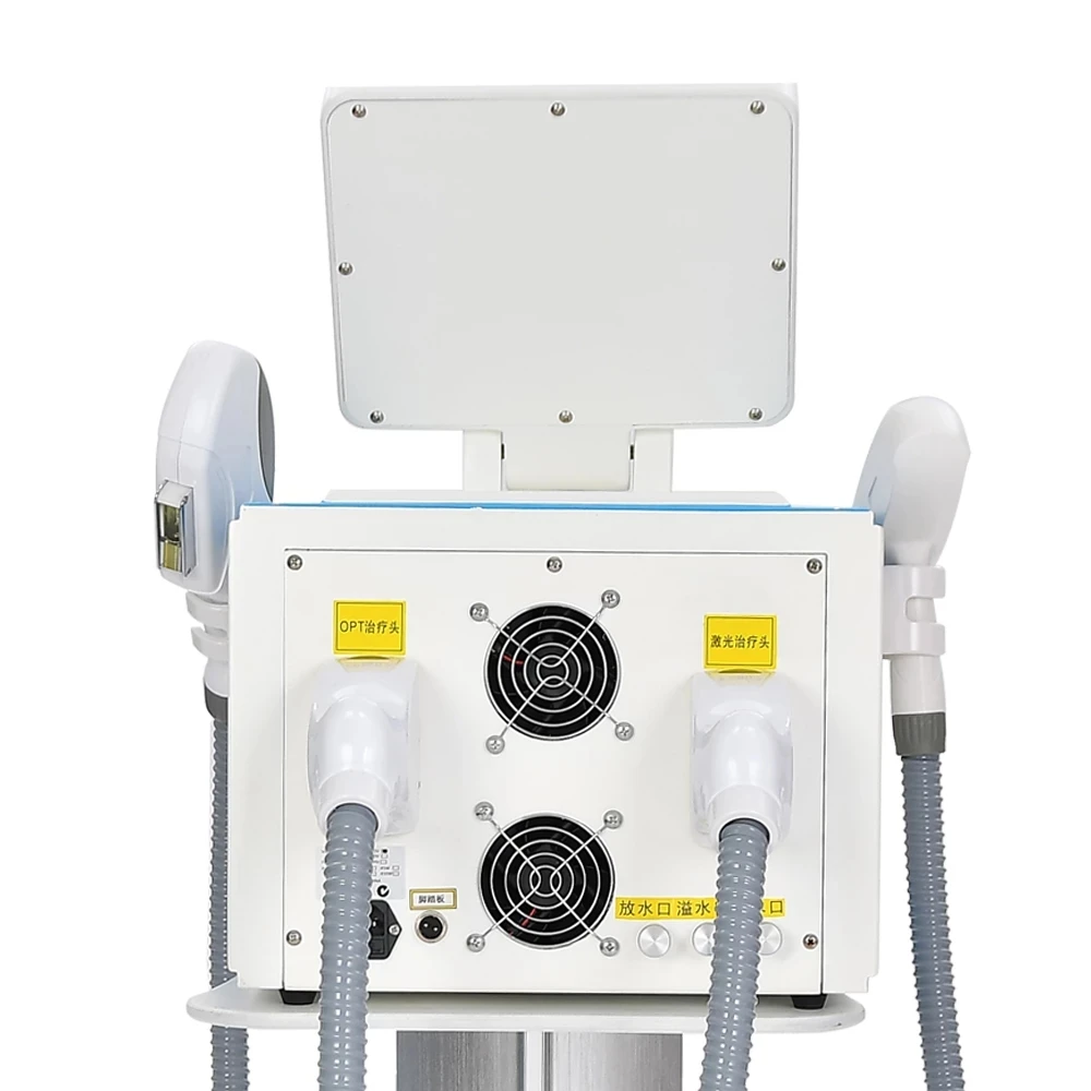 Máquina láser 2 en 1 IPL + Nd Yag, máquina profesional de depilación OPT, máquina láser con interruptor Q para eliminación de tatuajes