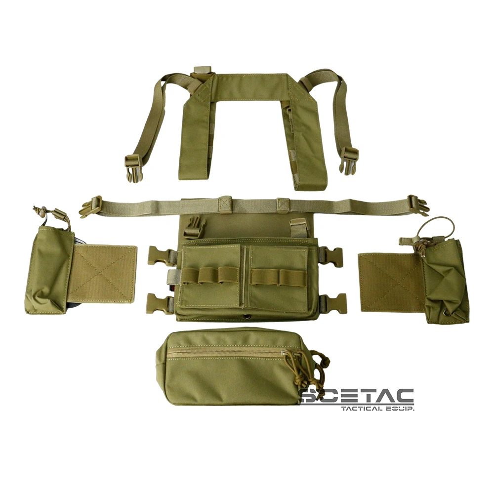 MK3 Chest Rig Hunting Vest Men's Tactical Vest Multi-Purpose Light Weight H Harness 5.56 7.62 M4 AK Magazine Insert Airsoft vest