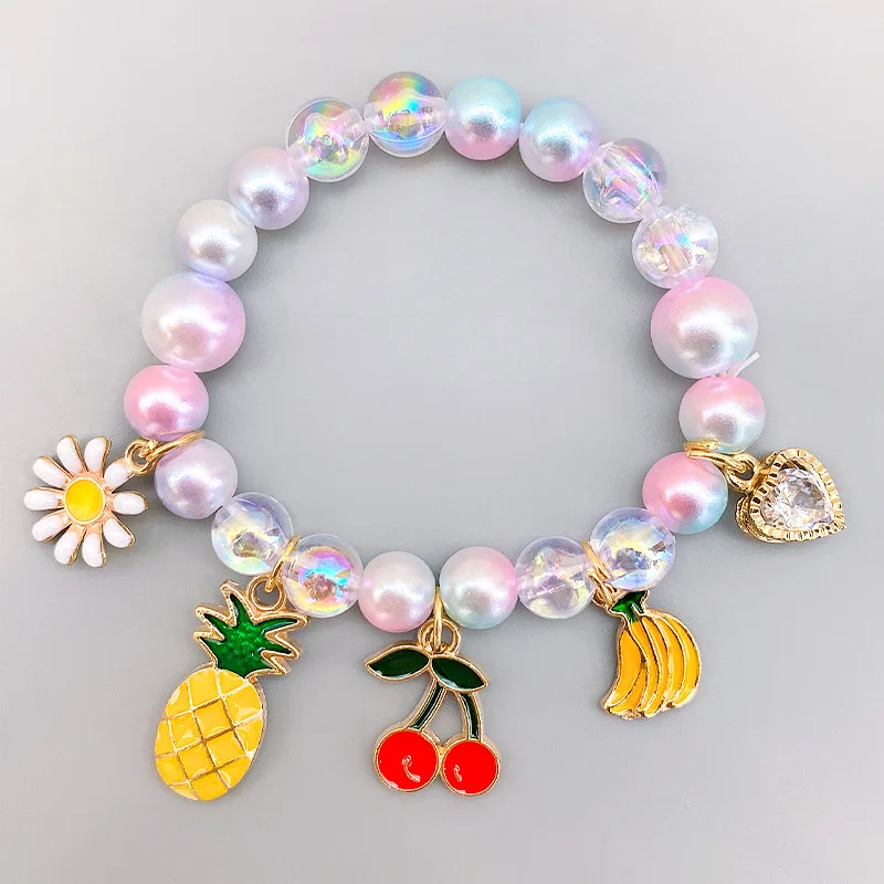 Children Beads Bracelets  Elephant Rabbit Cartoon Pendant Beads Bracelets Christmas Presents Fashion Kids Jewelry