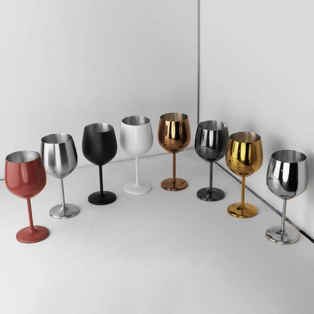 1pc Stainless Steel Wine Glass, Champagne Glass, Whiskey Glass, Creative Metal Goblet Red Wine Glass, Barrel-Type Drop-Resistant