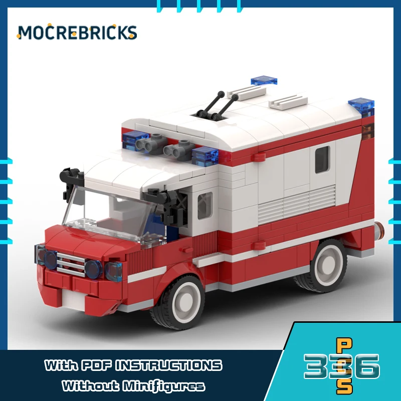 Hot Selling Ambulance Building Blocks City Escort Vehicles Model Small Particle Bricks Customized Toys Children's Collected Gift