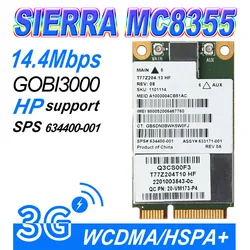 WDXUN for MC8355 Gobi3000 3G WWAN Card HSPA+ Module  WCDMA for 634400-001 2170p 2560p 8460p 8560w 4540s 6460b 6570b WLAN
