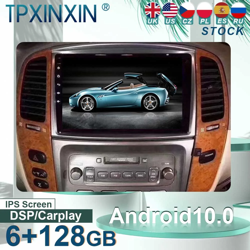 

for TOYOTA （CRUISER 2003-2007）&（Lx470 2004-2006） audio 2 din android receiver tesla style auto multimedia DVD player GPS