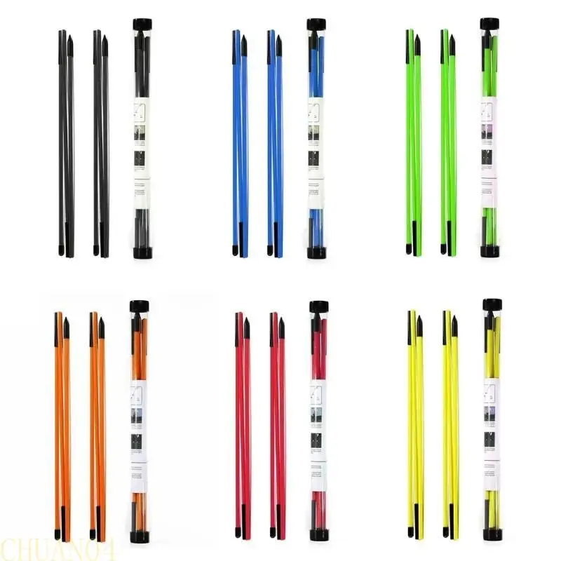 

2Pack Collapsible Golf Alignment Stick Practice Rods Swing Trainer Foldable Posture Corrector with Tube Case Golf Training Tool