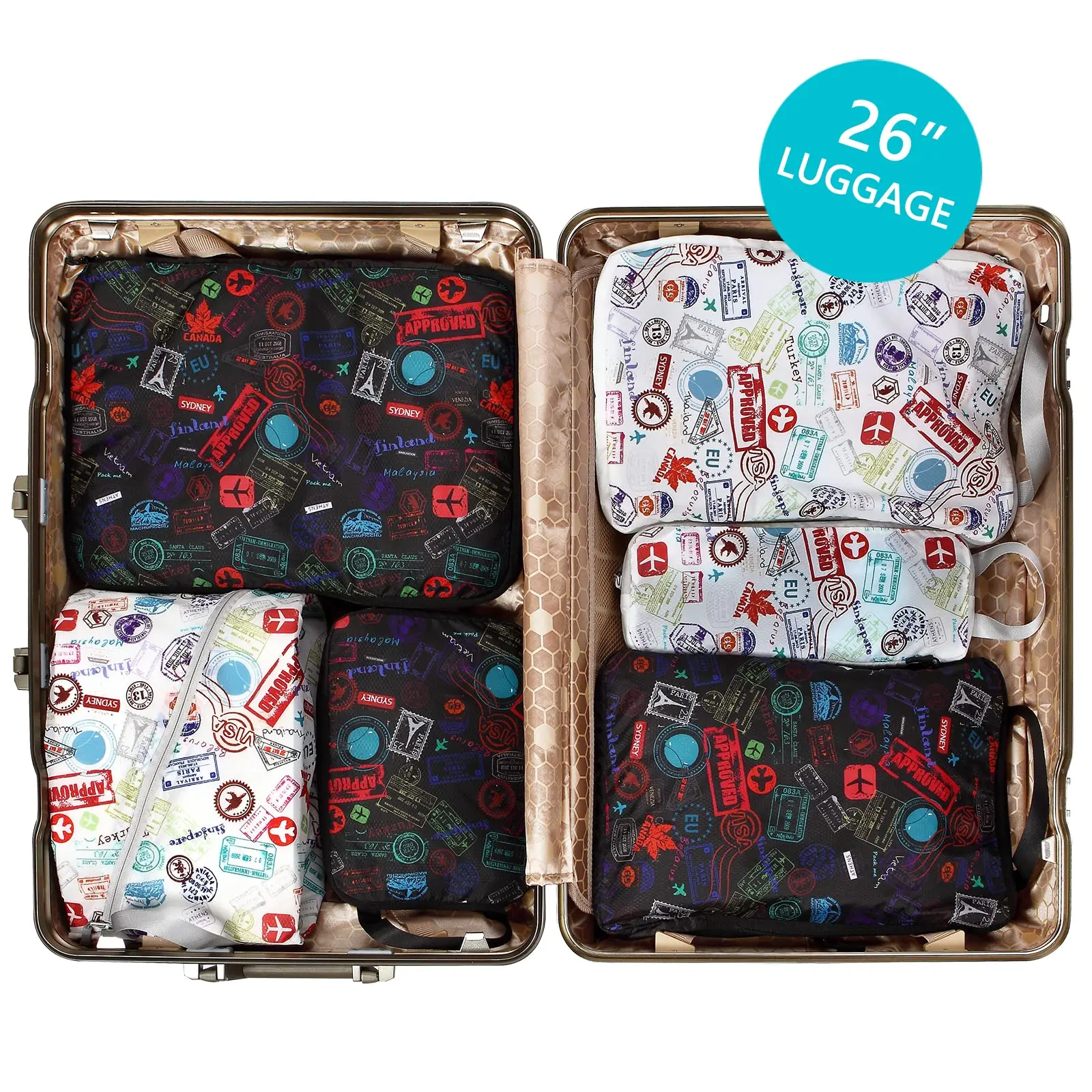 Travel Compression Packing Cubes Luggage Organizer Accessories Extensible Storage Bags Travel Pouch Foldable Suitcases Shoe Bag