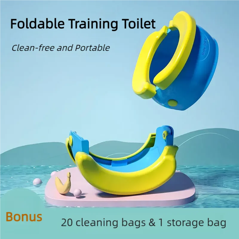 Siège d'entraînement à la propreté pour enfants wc toilette enfant,pot bebe toilettes pliables portables, meubles d'extérieur pliables pour tout-petits, faciles à nettoyer