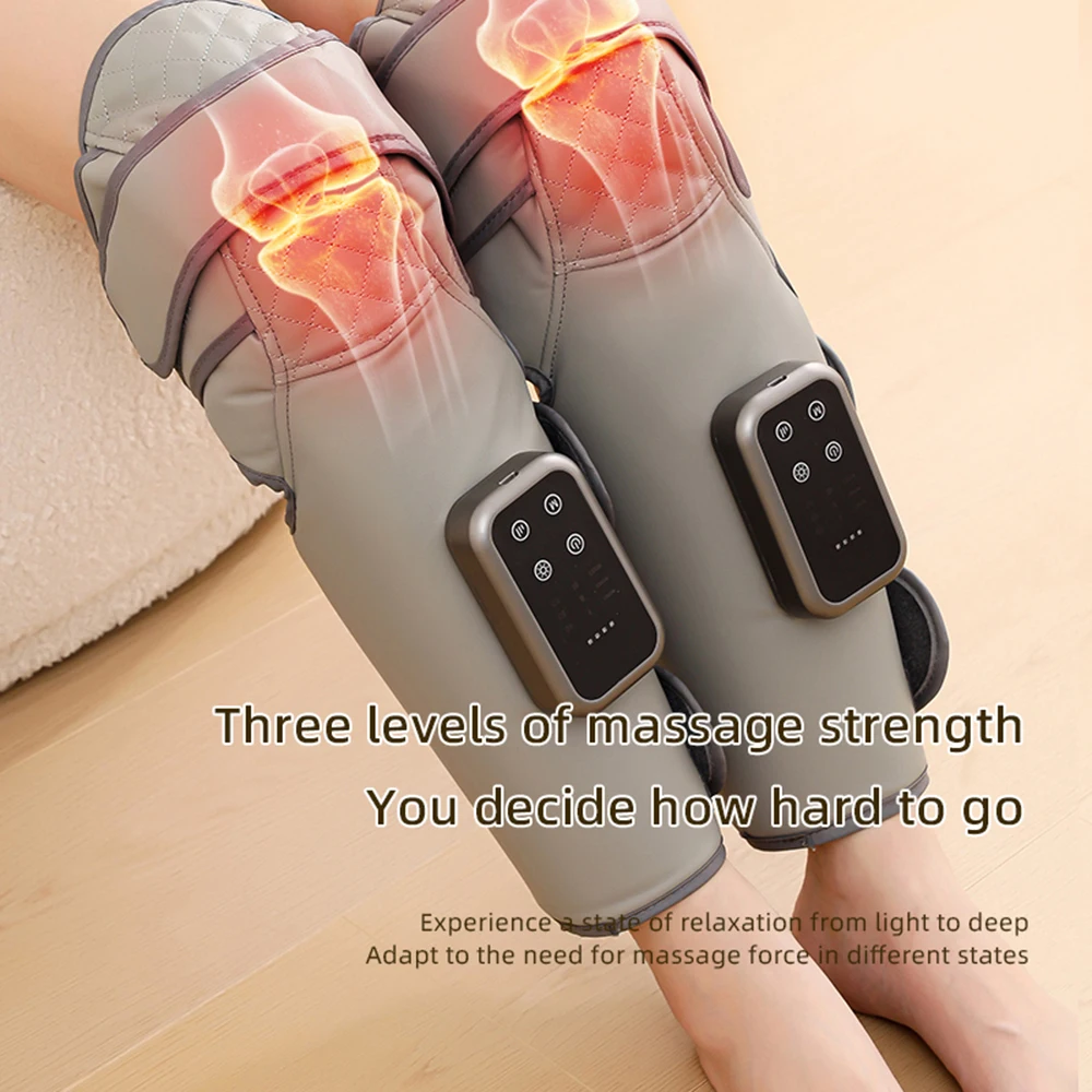 

Electric Leg Massager Wireless Knee Calf Massager Heated Air Pressure 360° Wrap Portable Warm Therapy for Cold Legs and Joints