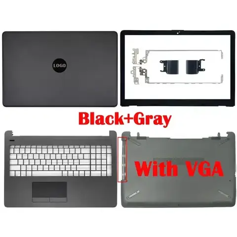 HP 15-BS 15-BW 15-RA 250 G6 255 TPN-C129 노트북 LCD 뒷면 덮개 전면 베젤 상단 손목 받침대 하단 케이스 키보드 경첩의 새로운 기능 Best5