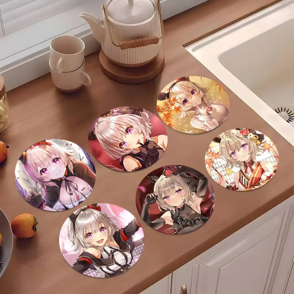 Posavasos Curren Chan con diseño de chica anime, Umamusume, redondos de 10 cm, de madera, aptos para bebidas, té, café, regalo para el hogar, ideal para días festivos