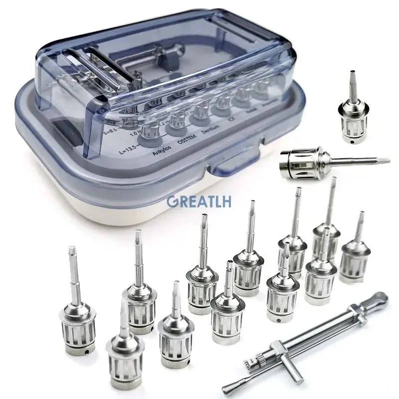 1set Universal Dental Implant Kit Restoration Tools Torque Wrench Ratchet with Drivers Long / Short Drivers Dental Instruments