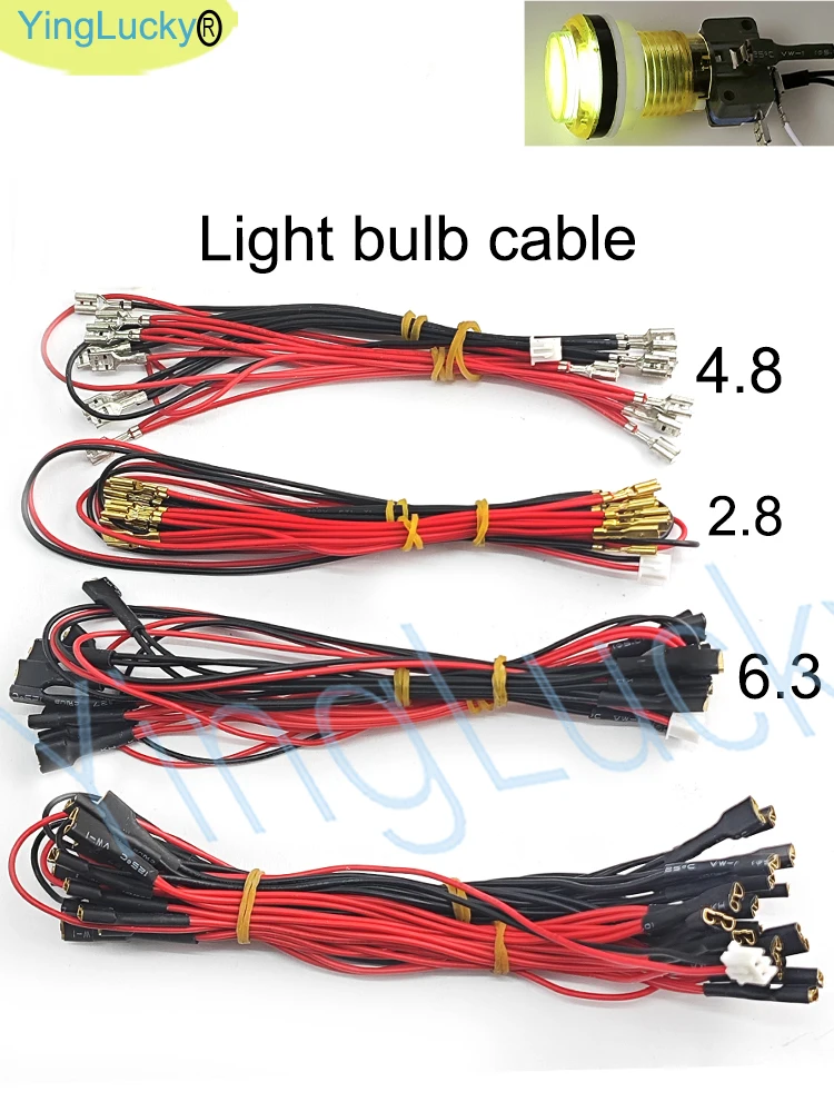 Arcade LED beleuchtetes Druckknopfkabel DC 5V 12V LED-Licht 20x weibliche Anschlüsse für Nullverzögerung Arcade-Maschine Großhandel – Detail 1