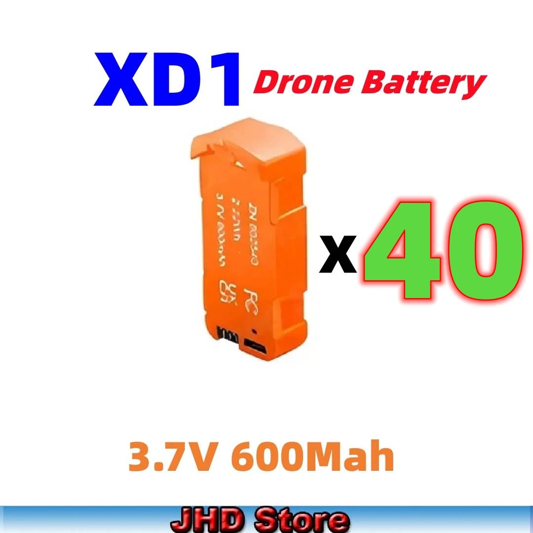 JHD XD1 Drone Battery For Orignal LSRC-XD1 RC Battery Drone Professional 4K XD1 RC Drone Batteries 3.7V 600Mah Battery Wholesale