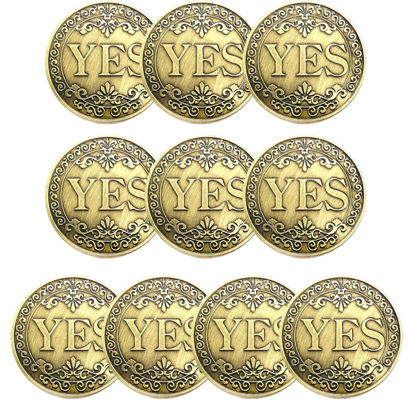 10PCS Yes No Decision Making Flipping Coin Fidget Toys For ADHD And Anxiety Party Games Adults Kids Funny Gifts