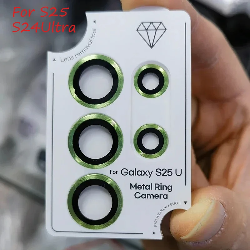 Camera Lens Metal Ring Tempered Glass Protector Cover For Samsung Galaxy S25 S26 Ultra Plus FE Back Anti-scratch Protect Cap