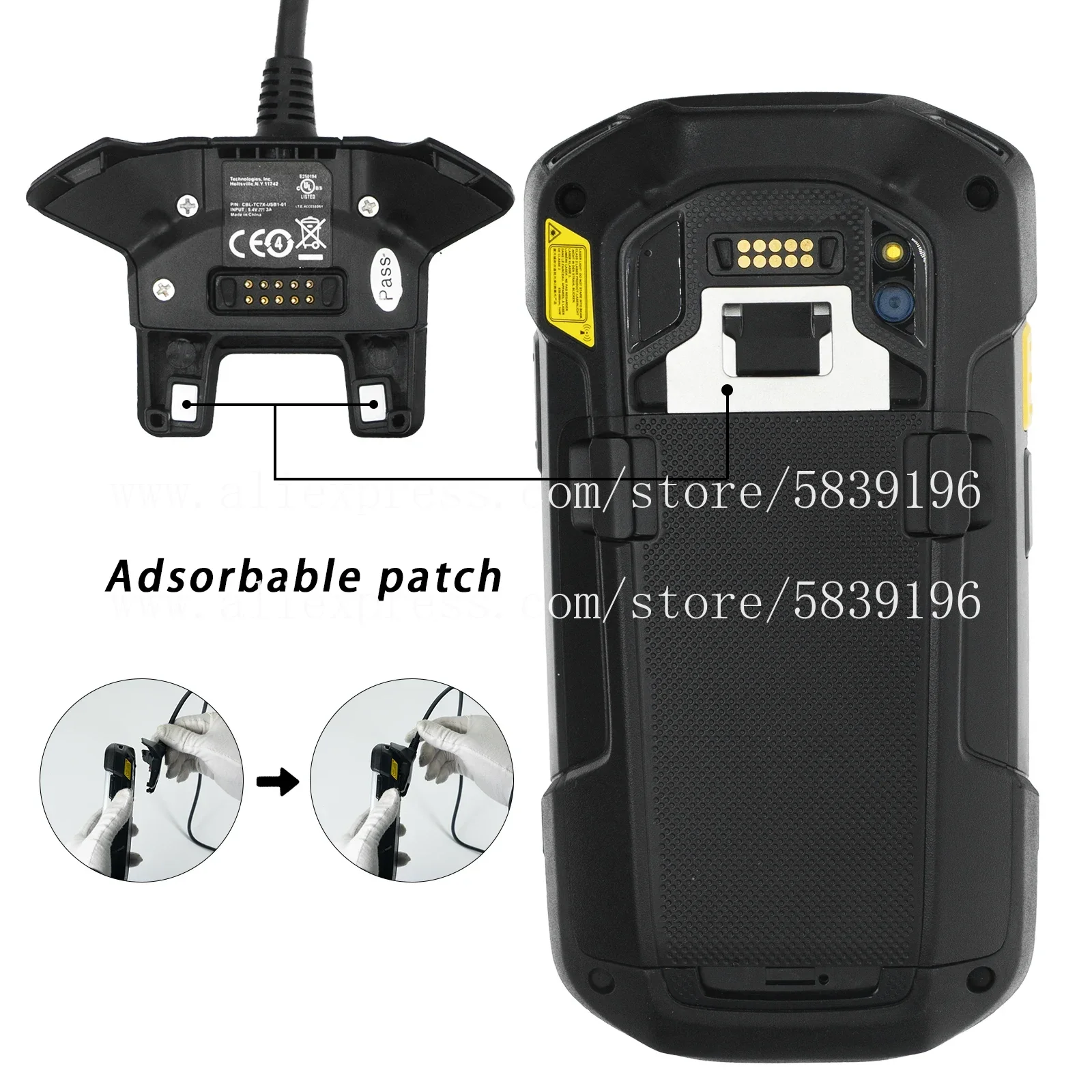 Power Charger for Zebra Motorola Symbol TC70 TC70X TC72 TC75 TC75X TC77 CBL-TC7X-USB1-01 Charging Cable with Adapter