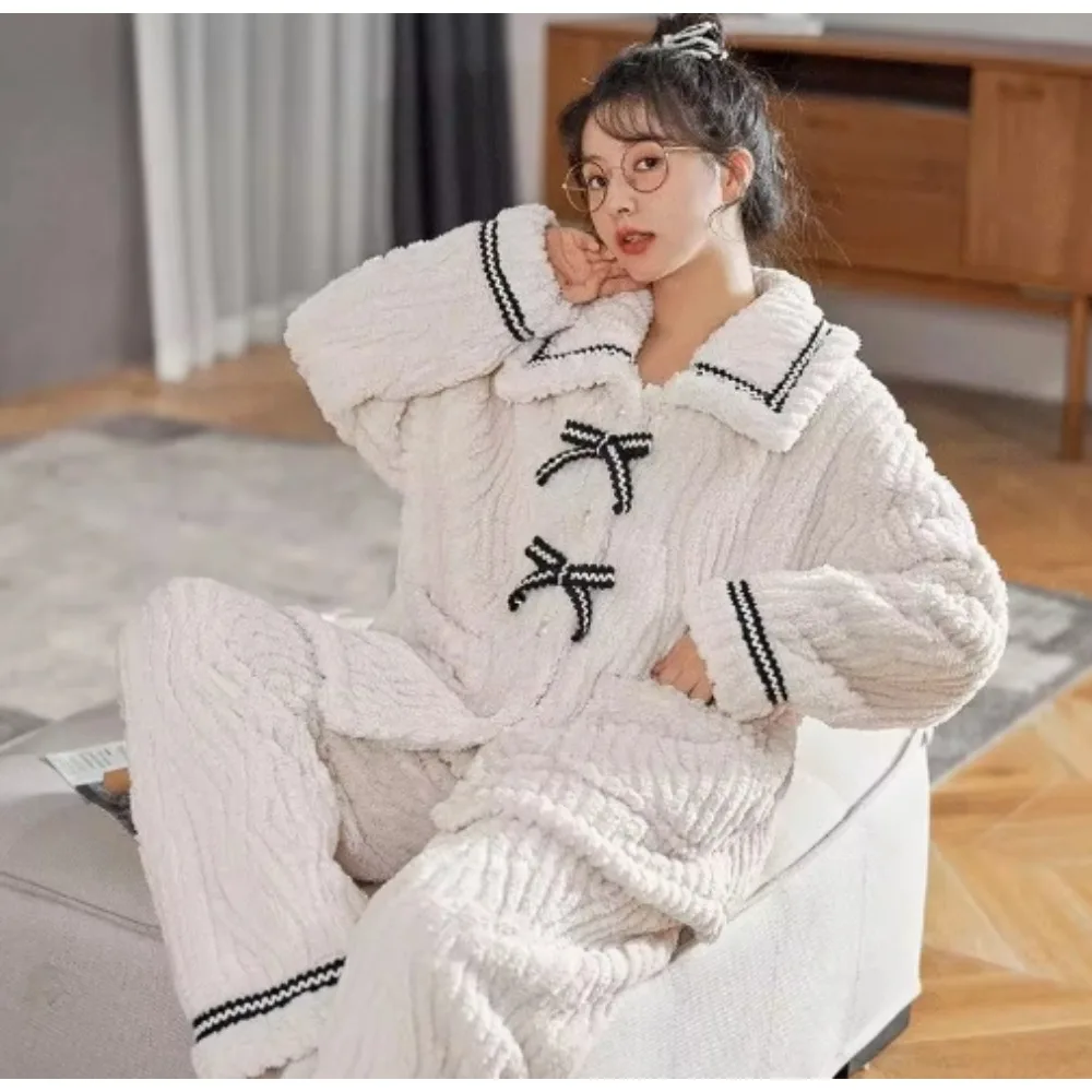 Women's Sleepwear, Autumn and Winter Home Clothes, Padded and Thickened Warm Princess Clothes, Women's Clothing Pijamas Women