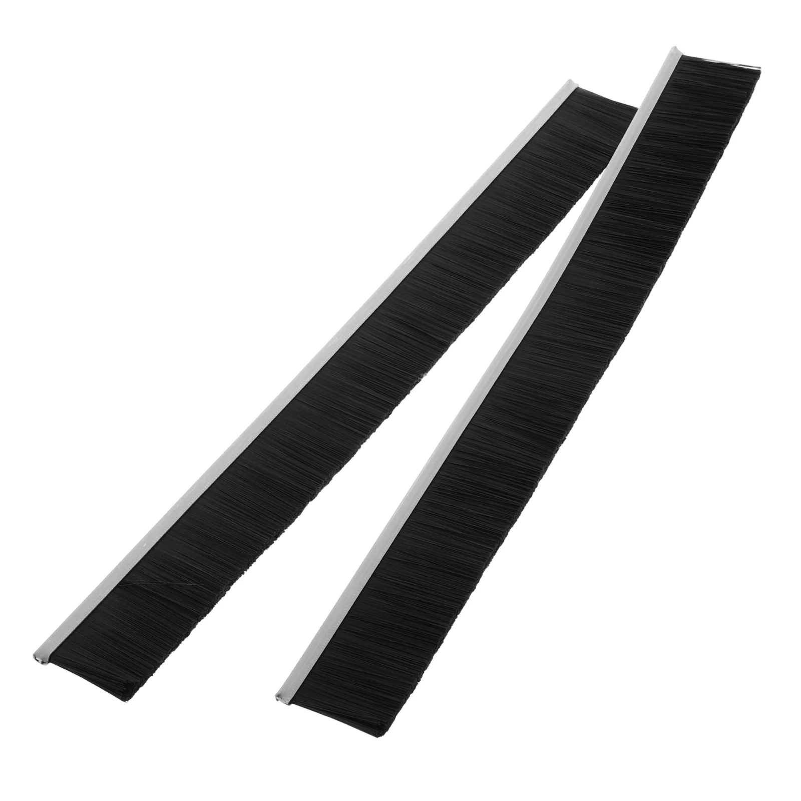 

2pcs Mailbox Cover Sealing Brush Black Metal Bristles Dust Water Resistant Office Home Postal Use Nylon Strip Easy Install
