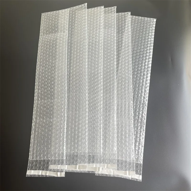 100pcs Long Style Bubble for Fishing Rods Self Seal Envelope Packing Bags Clear Shockproof Bubble Mailer Double Film Bubble Bag