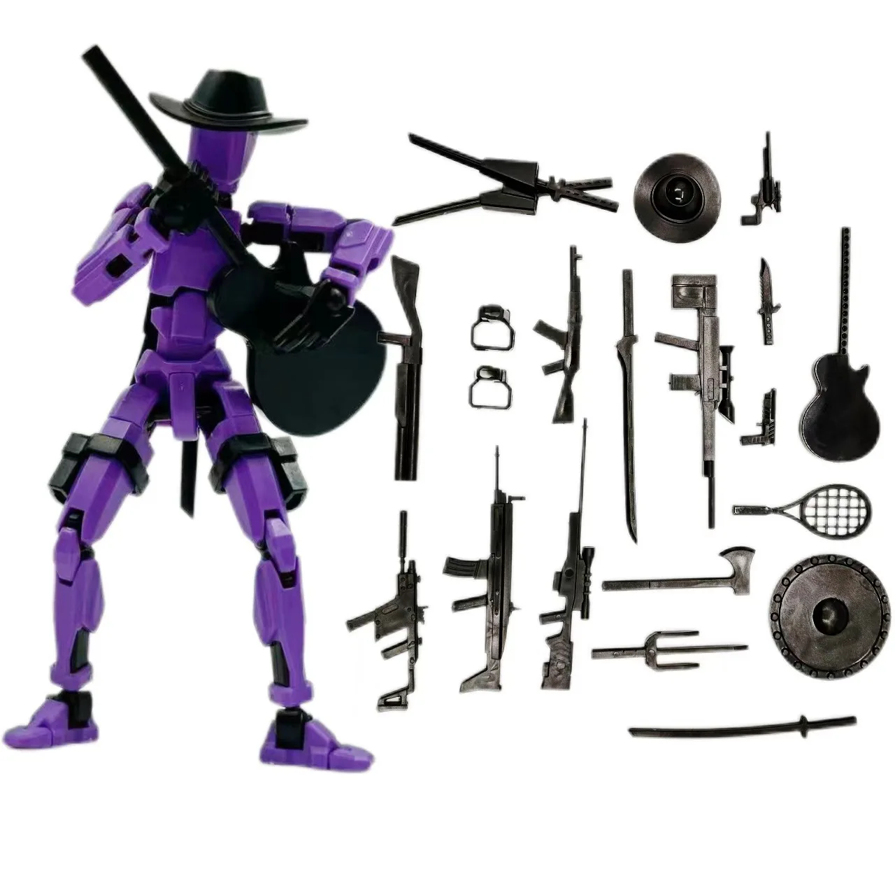 Figura De Acción Robótica Impresa En 3D De 13.5 Cm – Multiarticulada Con Armas Y Manos Intercambiables – Juguete De Escritorio Para Aliviar El Estrés