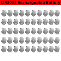10-50PCS LIR2032 Rechargeable Battery 2032 Lithium charging Can Replace CR2032 for watches