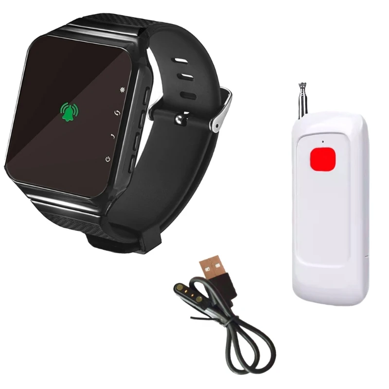 Receptor relojes inalámbricos para alerta emergencia alerta emergencia amigable para piel