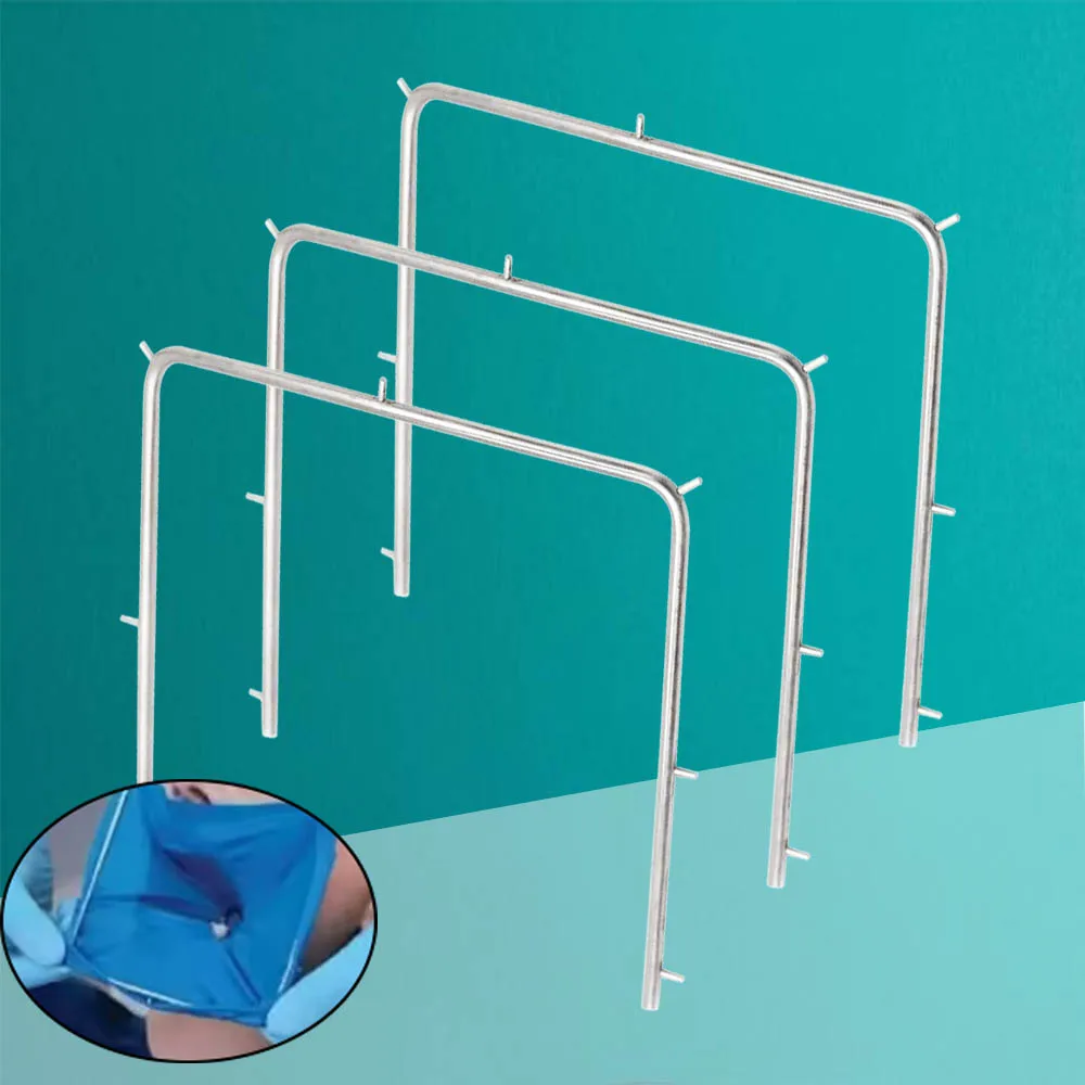 

Dental Rubber Dam Frame Holder with Surgical Clamps Stainless Steel Autoclavable Tools for Dentistry Instruments Set