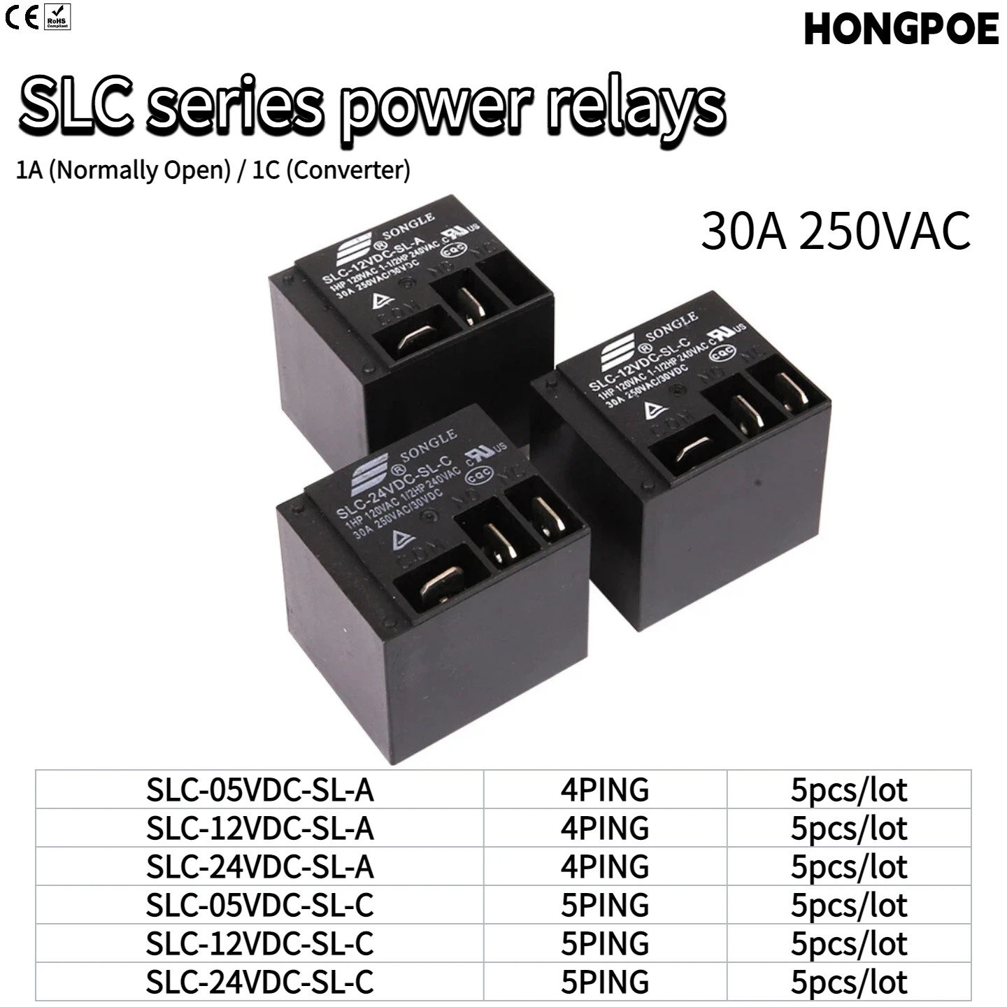 reles-de-alta-potencia-slc-serie-4-pinos-5-pinos-slc-5v-12v-24vdc-sl-a-pacote-com-5-30a-250vac-para-iluminacao-led-controle-industrial-arduino