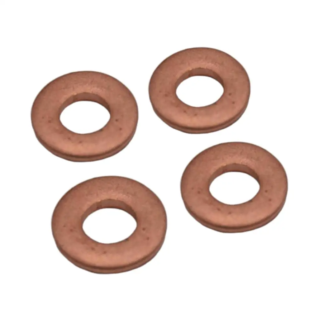 4 Pcs 14mm Injector Copper Washer Gasket Flat Ring Seal for Citroen C2/ Peugeot 1007/206/207/307/308/407/408