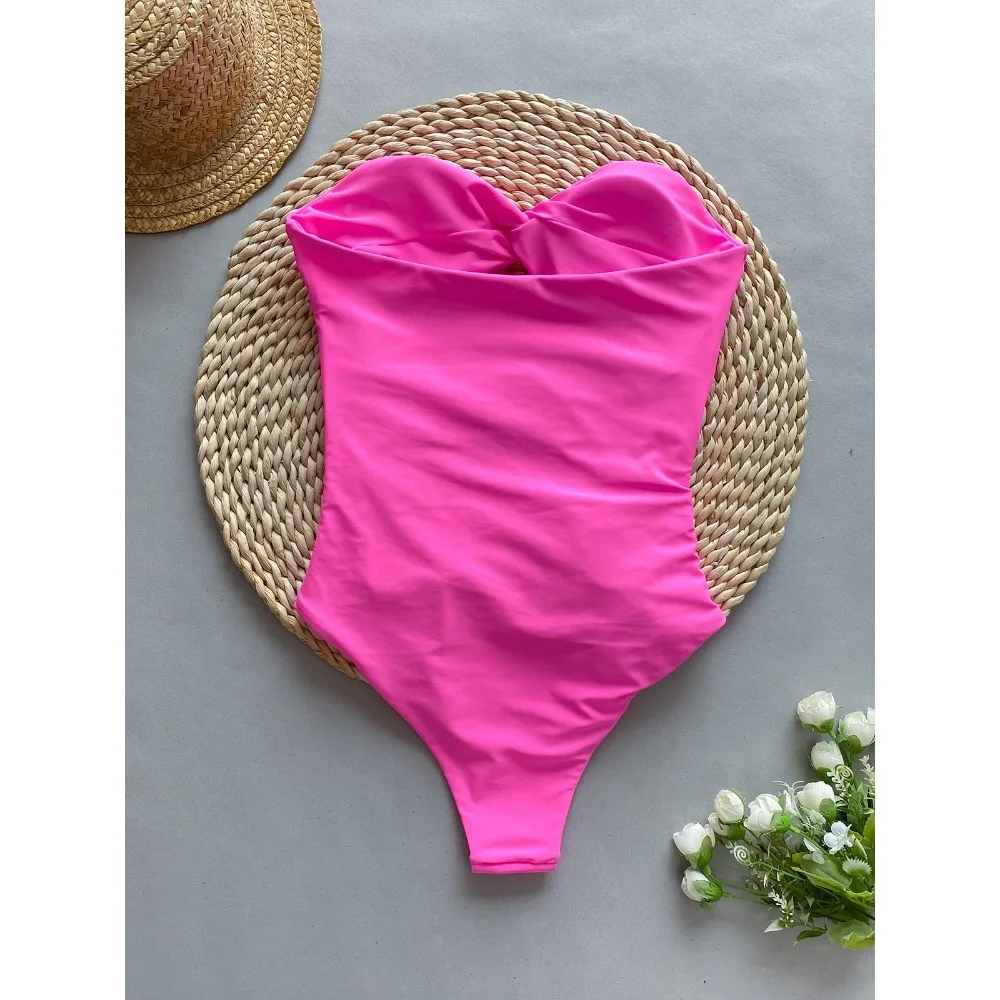 Bandage 2024 Sexy Women One Piece Swimsuit Female Swimwear Hollow Out Brazilian Monokini Swimming Suit Bathing Suit Beachwear