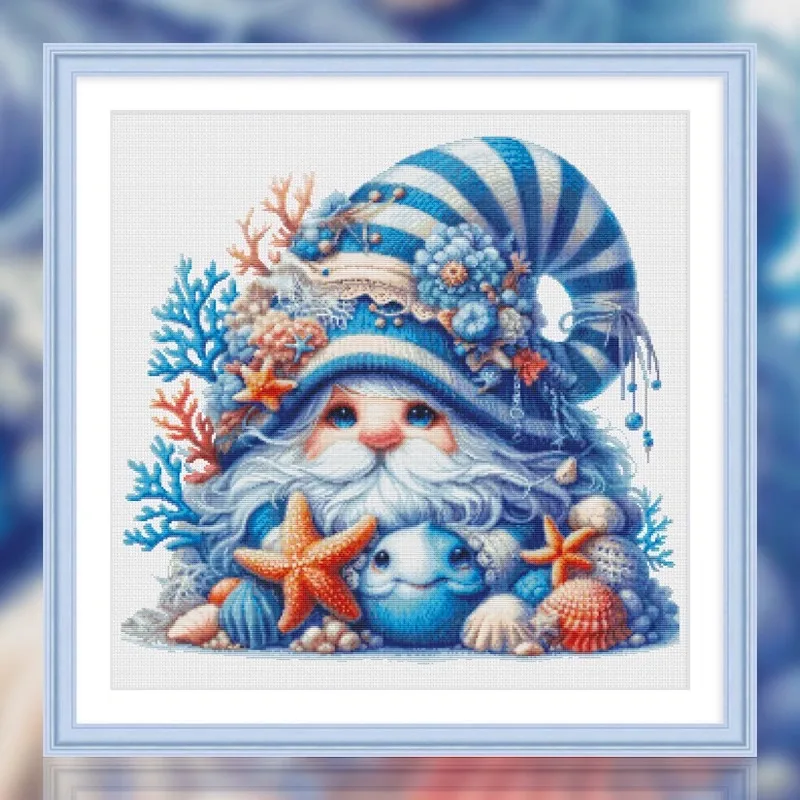 Spring Cross Stitch kits embroidery complete Cartoon pattern Coral Dwarf  DIY 11CT 14CT Water soluble printed canvas sewing kit