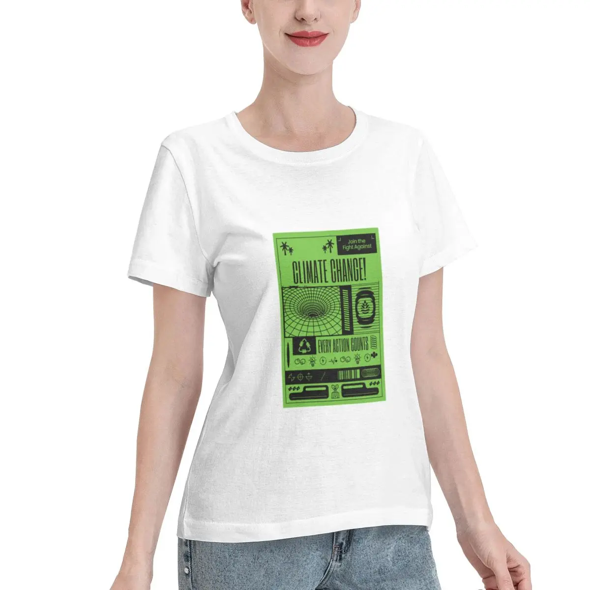Discount Climate Change Women's T-shirt Holiday Casual Summer Women Top
