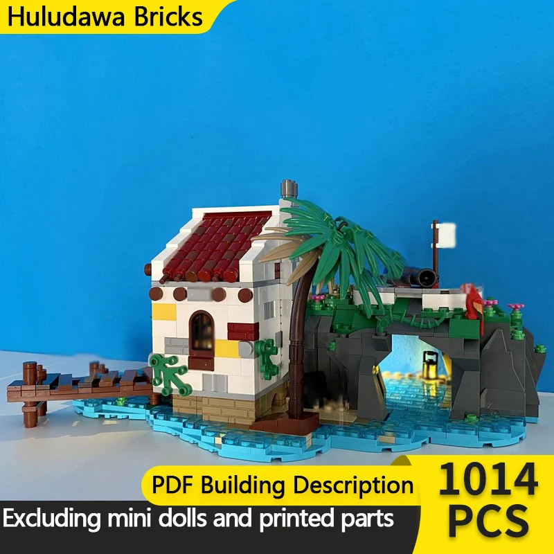 

Medieval Castle Model MOC Building Bricks Pirate Island Outpost Modular Technology Children Holiday Gifts Assemble Toys Suit