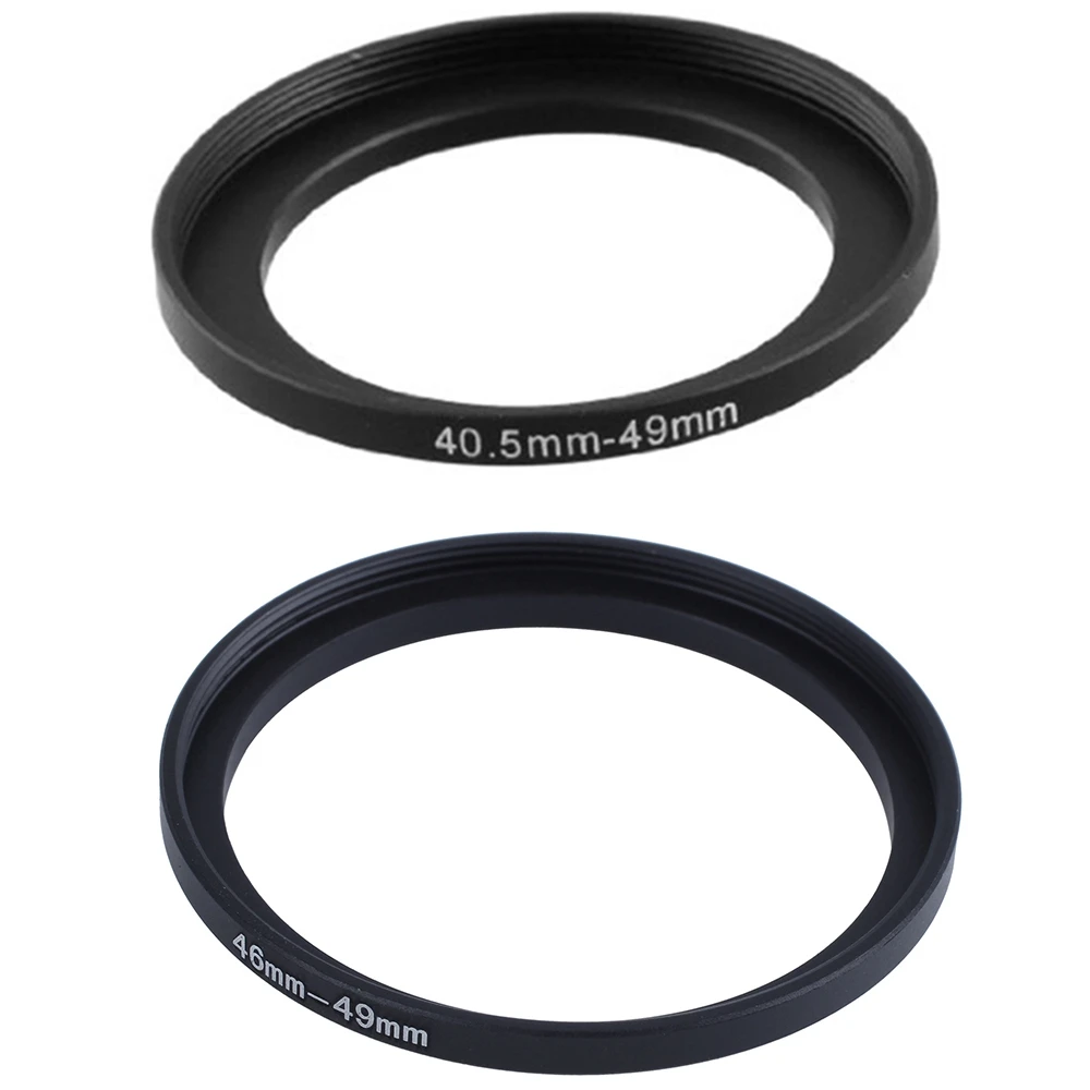 A69Z 2Pcs Replacement Camera Metal Filter Step Up Ring Adapter - 40.5Mm-49Mm & 46Mm-49Mm