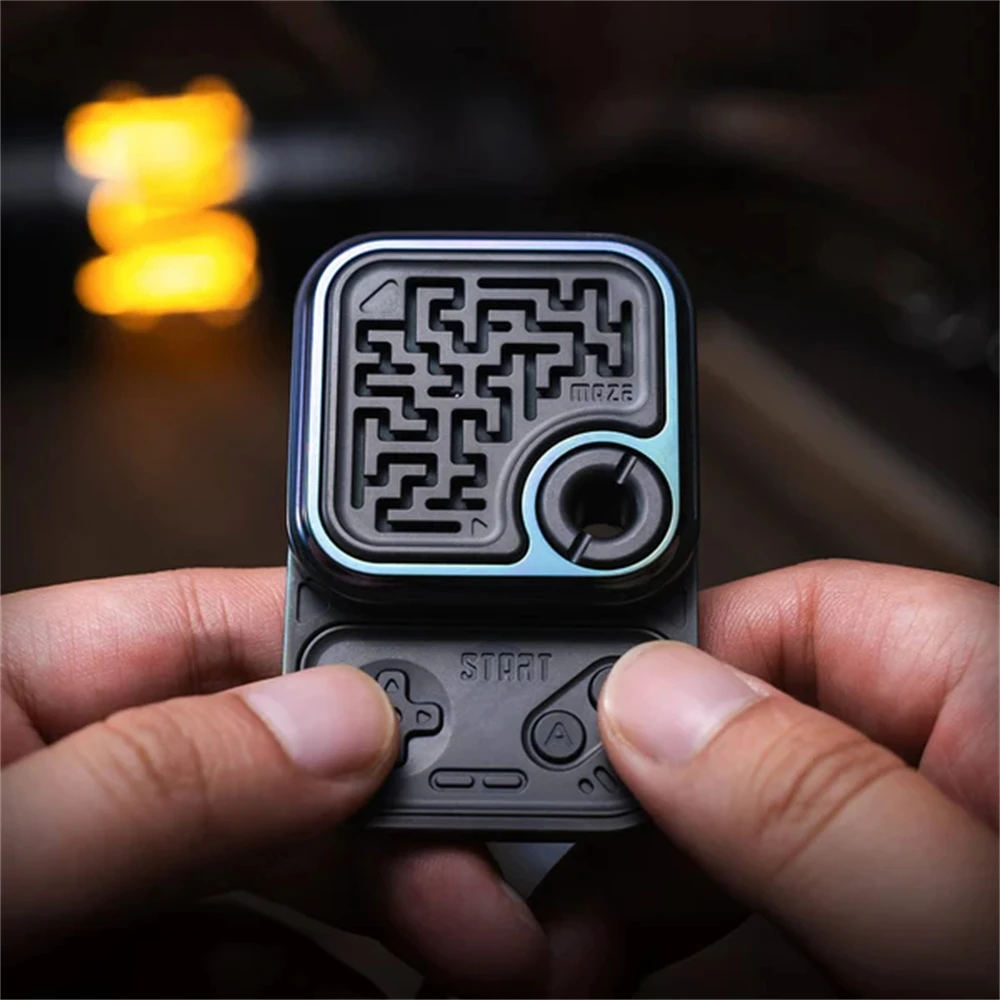 01edc mini consoles de jogos fidget slider spinner edc brinquedos anti estresse mão spinner tdah ansiedade alívio sensorial brinquedos presente