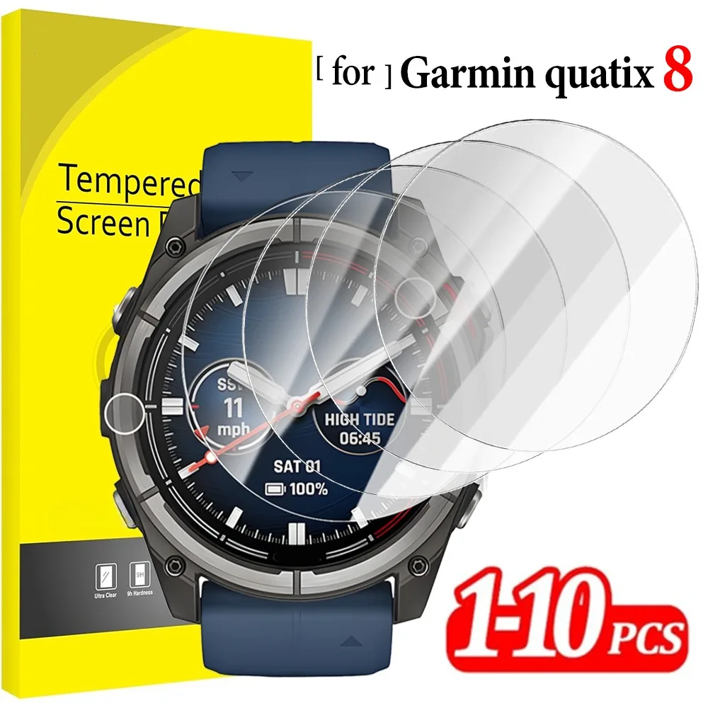 

10-1 шт. для Garmin Quatix 8 47, 51 мм, защитная пленка из закаленного стекла, защитные пленки Ultra HD, аксессуары для часов с защитой от царапин